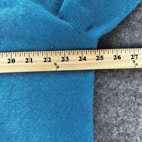 Arthur Guinness Mens XL Teal Sweater Blue 100% Cashmere Pullover V Neck Knit - Picture 7 of 9